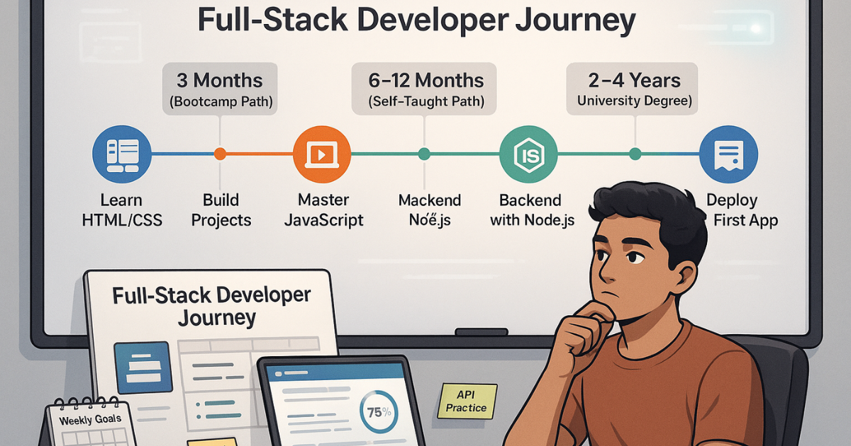How Long Does It Take to Become a Full-Stack Developer in 2025?